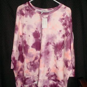 CATO NWT Tye Dye Purple & Pink Blouse XL